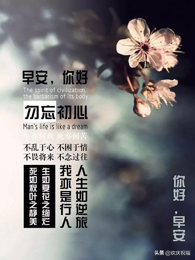早上好正能量语录经典句子 适合发朋友圈的早安心语配图