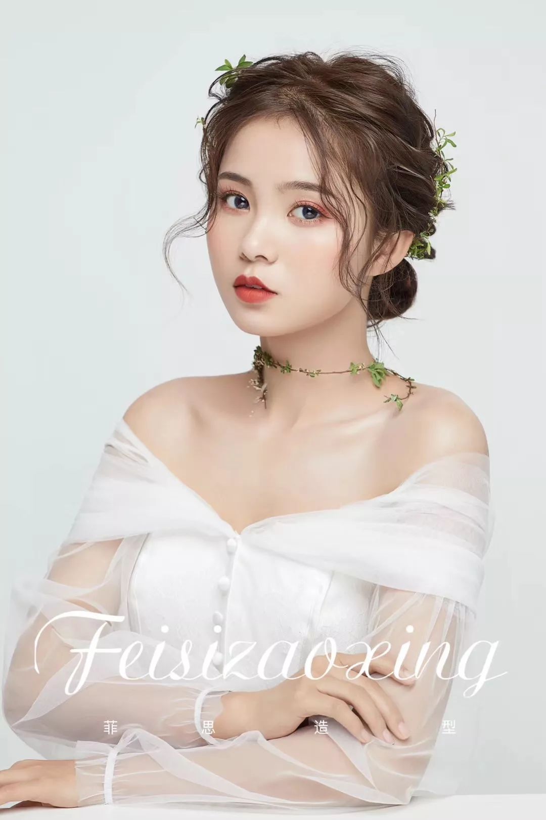 婚纱披发造型_披头发婚纱造型(3)