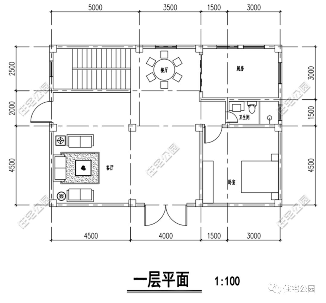 上面这张房子的手绘稿便是在我们确定了大致的框架后我媳妇画的效果