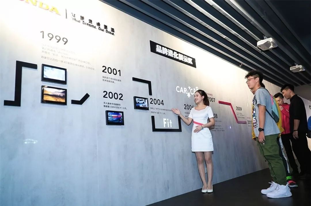 广汽honda品牌历史墙展区