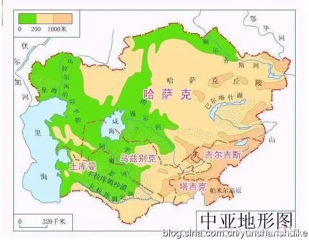 中亚地形人口_中亚地图地形