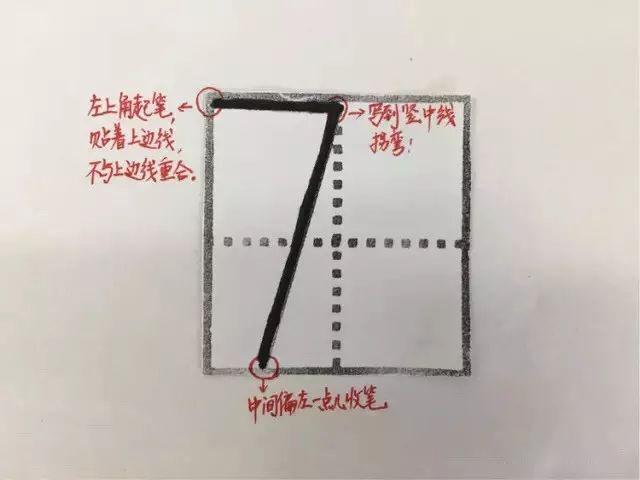 数字09在田字格中的规范写法