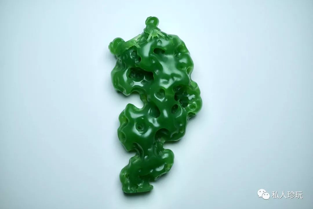 一件61玉不雕不成器碧玉太湖石