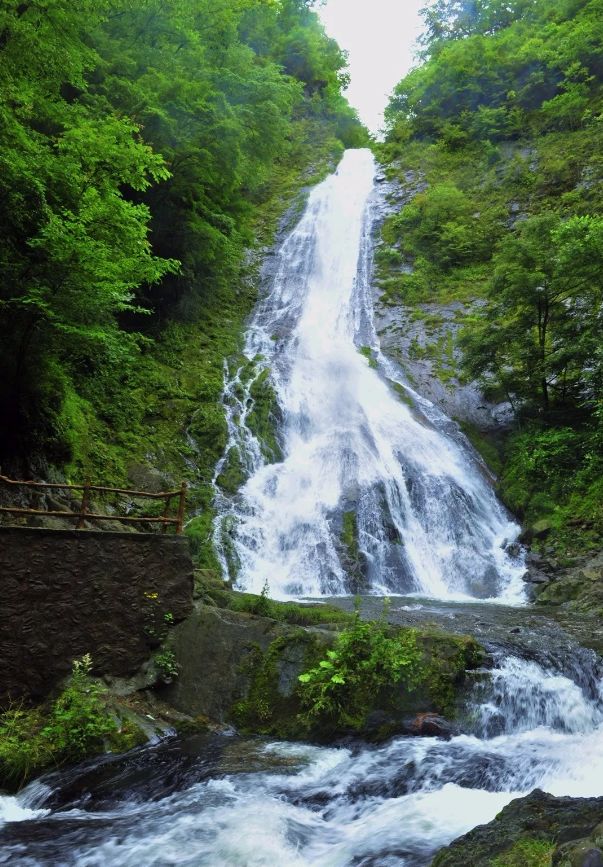 来镇坪飞渡峡,一览瀑布和草原的壮美景色