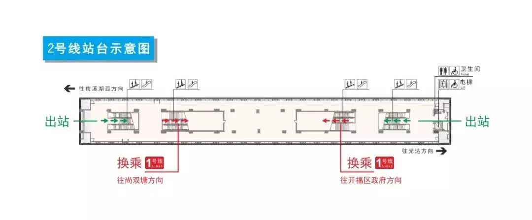 明天起,长沙地铁五一广场站站台中部换乘通道将实现双向换乘