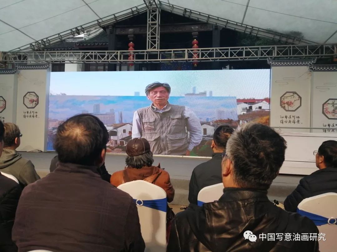 江南运河地缤纷无锡景全国写意油画名家无锡大运河写生邀请展开幕式