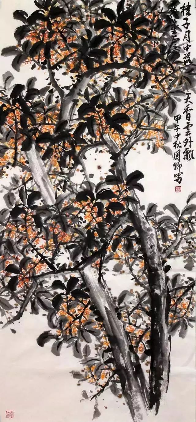 国画中的桂花,别有一番韵味