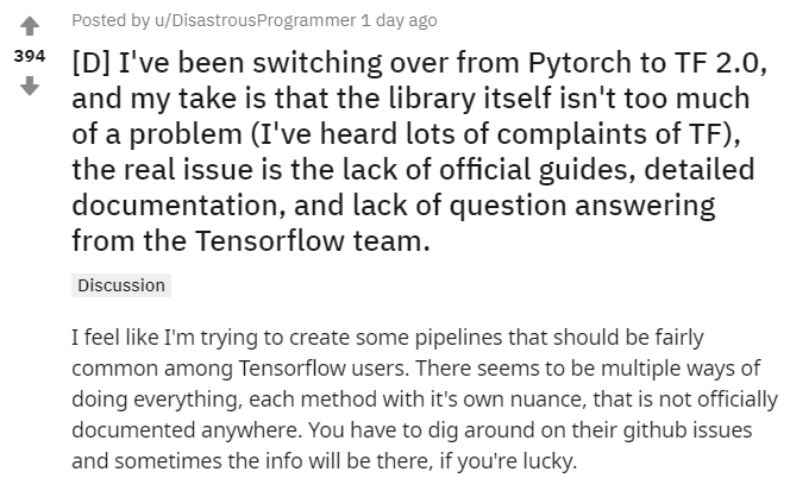 上线俩月，TensorFlow2.0被吐槽太难用，网友：看看人家PyTorch_问题