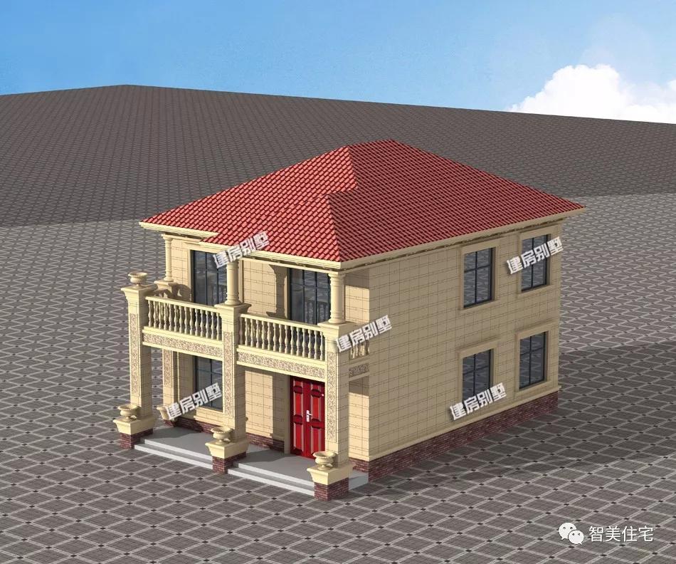 七栋面宽少于10米的二层别墅,适合小宅基地,比建一层还划算
