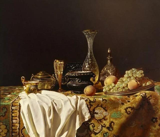 俄罗斯当代古典主义绘画名家,尼古拉·舒瑞金,油画静物作品欣赏