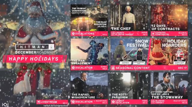 《杀手2》圣诞更新计划已公开圣诞服光头横扫战场_视频