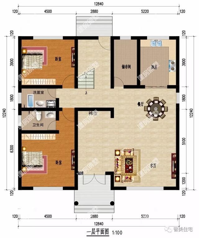 面宽1213米间的两栋别墅室内都带堂屋适合农村老家