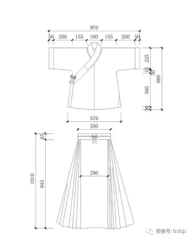 当中式服装遇上"袄裙"(袄裙结构纸样合集)_对襟