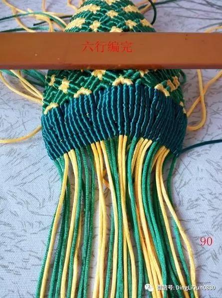 编绳教程经典的孔雀糖果盘详细编制过程