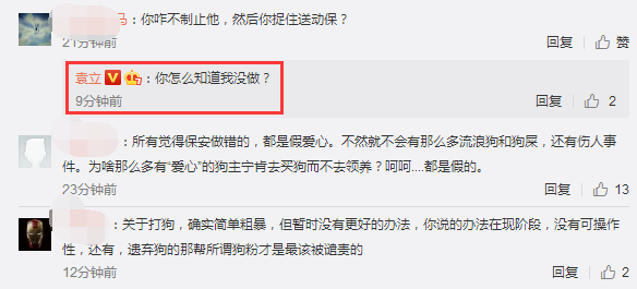 袁立發文抗議警衛要打死流浪狗，遭網友質疑，她直接懟回去 寵物 第6張