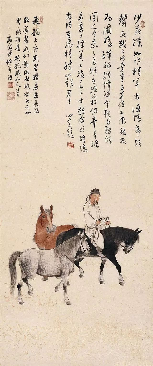 溥佐画马,宋风明显,也是一绝!