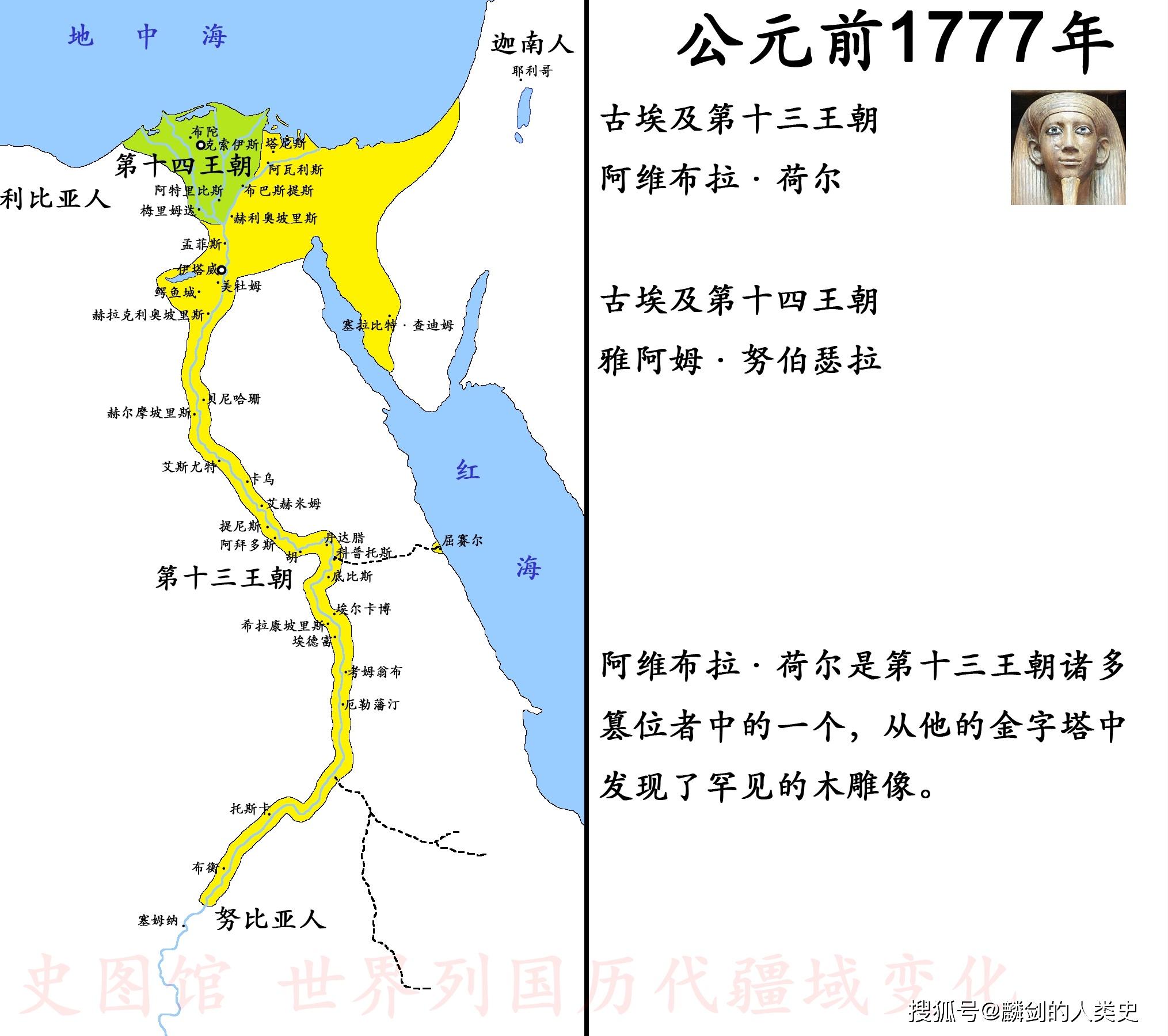 古埃及君王谱古埃及第二中间时期埃及第十三十四王朝下