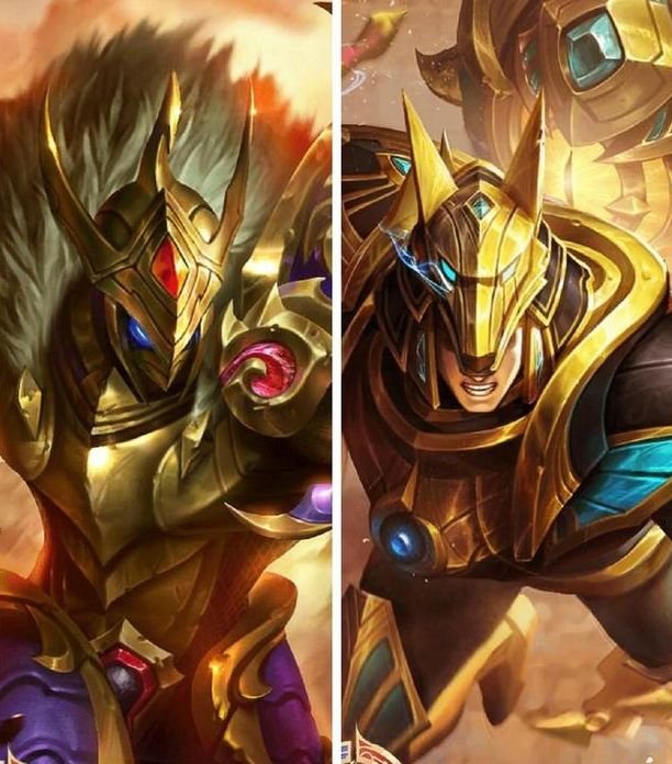 典韦:黄金武士——杨戬:埃及法老吕布是战士墨子是法坦,常常在王者