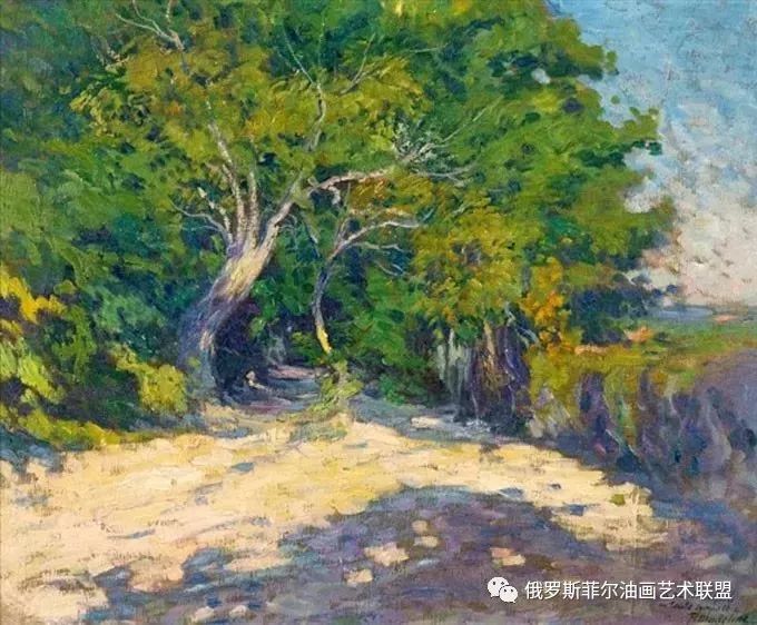 迷人的乡村风景法国后印象派画家马德琳的油画作品欣赏