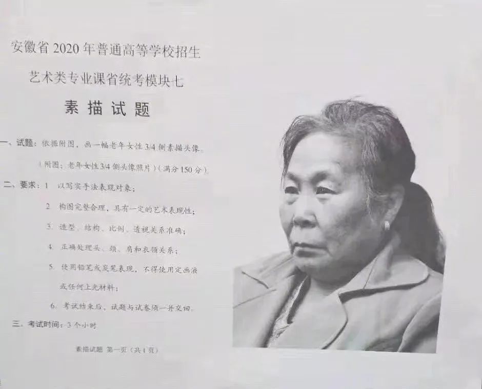 广西省2020年联考素描考题