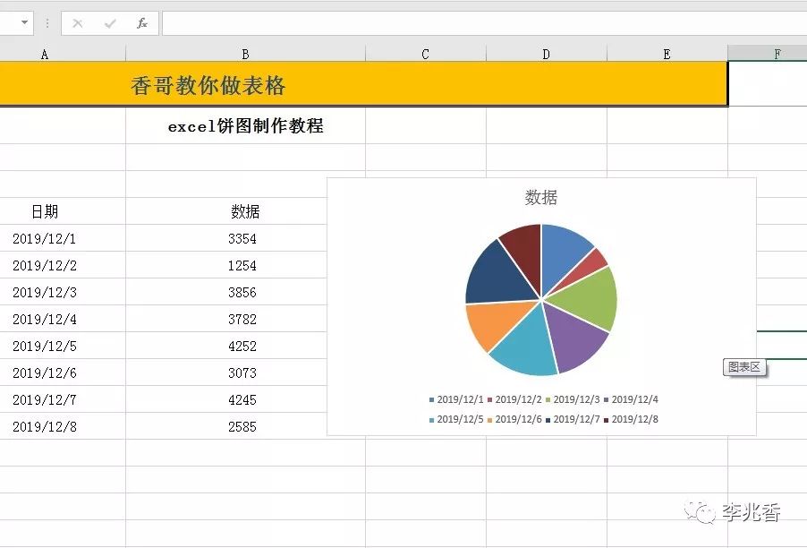 excel饼图制作教程