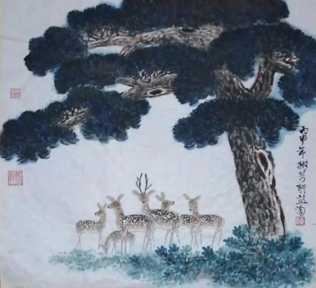 擅长山水画,兼习花鸟走禽,师从著名画家岑学恭,刘啸林,邵仲节,汤祖堃