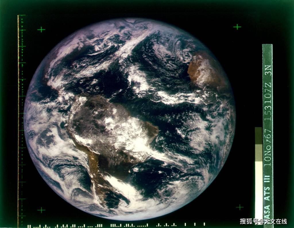 图解:1967年由ats-3卫星拍摄到的地球西半球