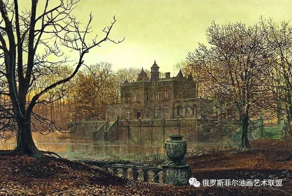 英国画家约翰阿特金森格里姆肖黄昏秋日景色油画欣赏