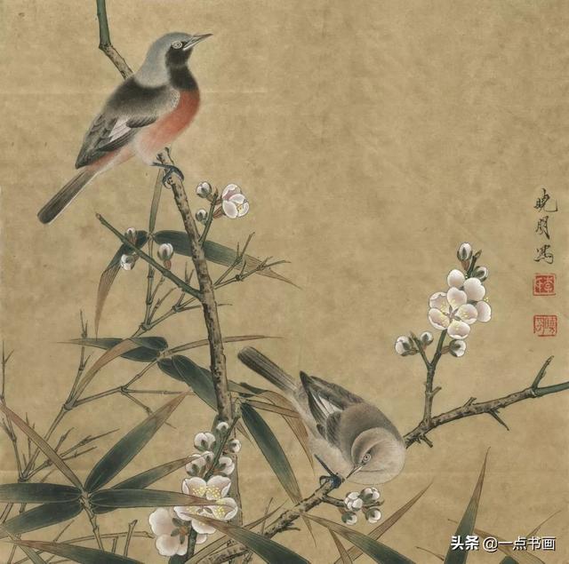 李晓明的工笔花鸟画真是恰到妙处