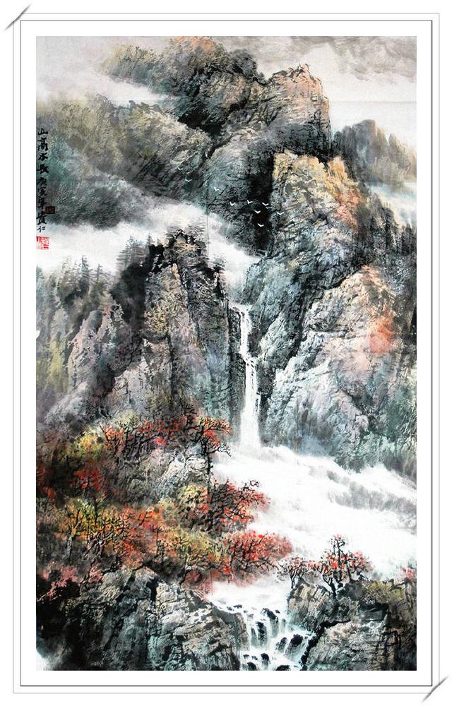 岚翠青峰 -- 史贵仁山水画