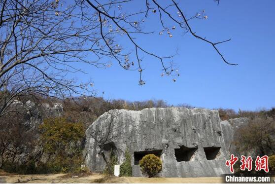 航拍南京阳山碑材 尽显“天下第一碑”雄伟气势