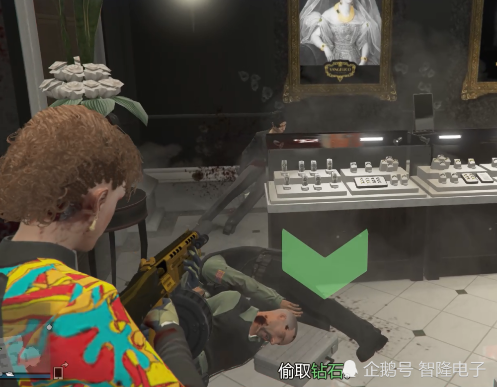 gta5线上开着恐霸做任务,利用无人机,"珠宝店任务"超轻松