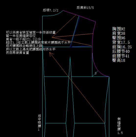 服装打版无胸省女装原型变化