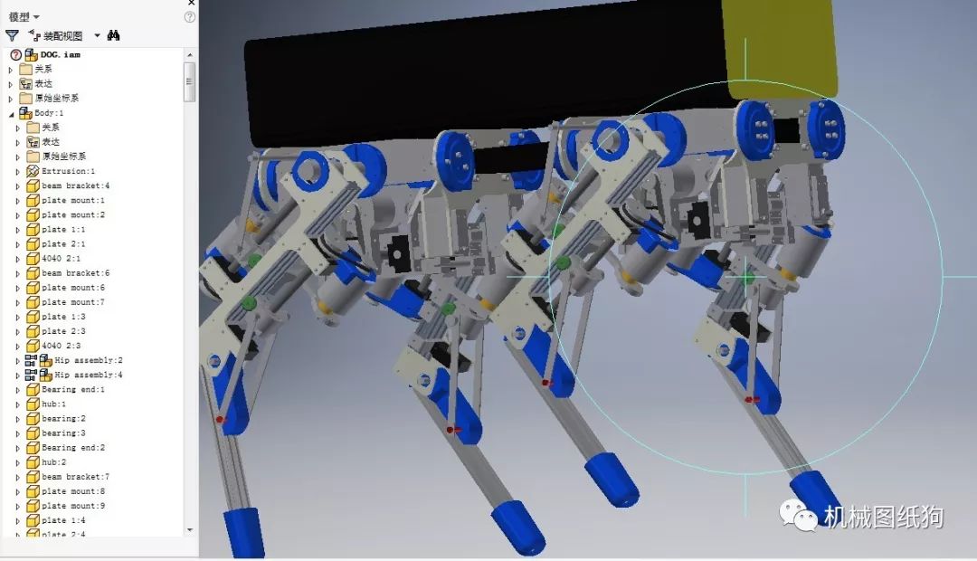 【机器人】james bruton修改版四足机器狗模型3d图纸