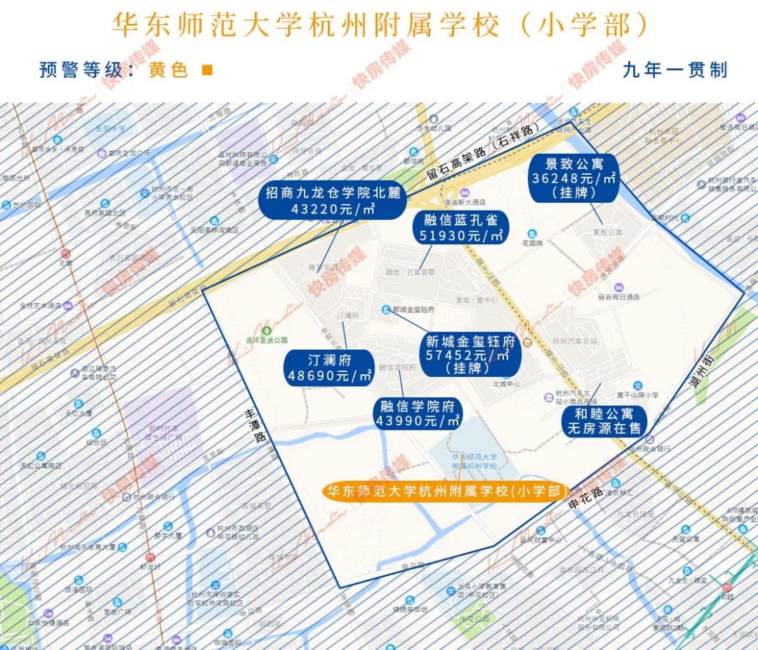 大关教育集团申花小学学区房地图