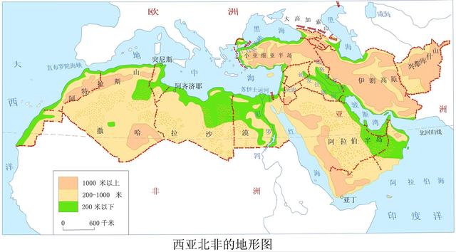 原创西亚地区和北非地区虽分属两大洲但却有着相似的自然和人文区位