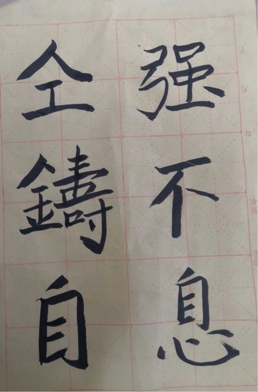 两笔一画非专业组毛笔字决赛投票开始了