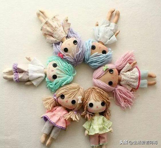 碎布、短毛线不要丢，缝几个布娃娃，比精品店买的还可爱，附教程