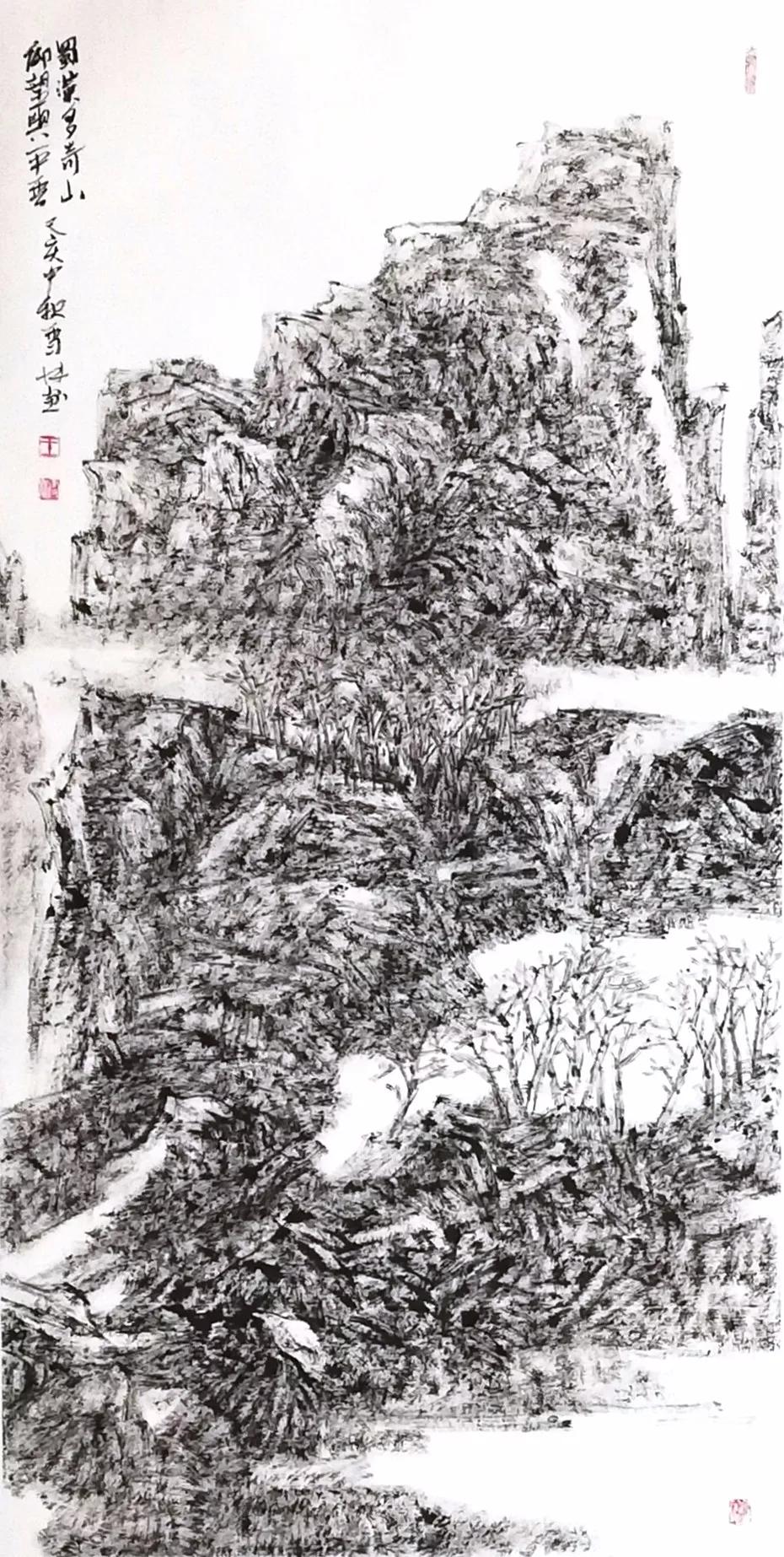 王雪林焦墨画作品欣赏