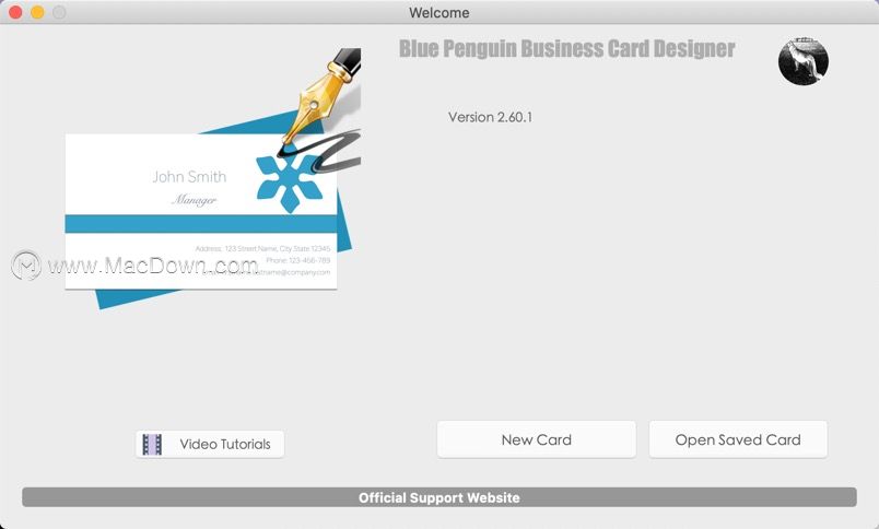 business card composer for mac