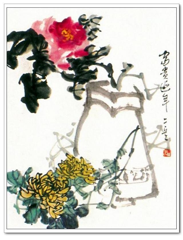 画坛一杰 -- 丁二兵写意花鸟画