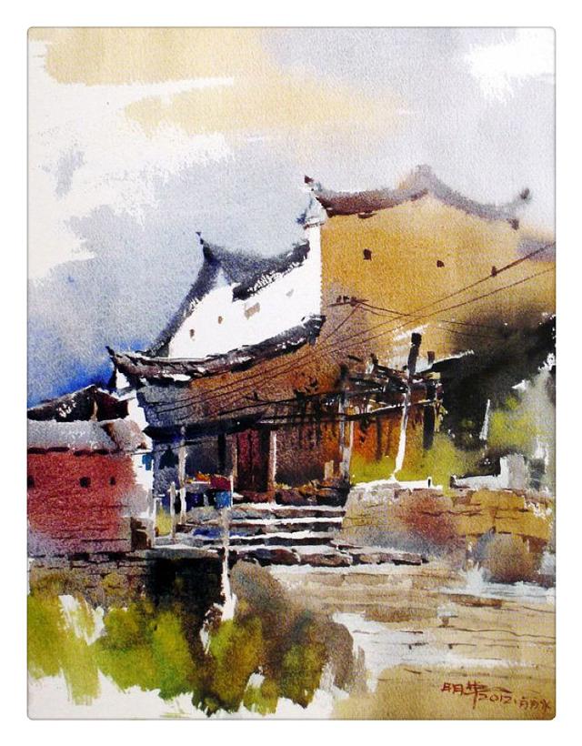 水色空间 -- 王明华水彩风景画