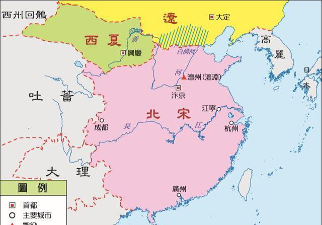 北宋地图南宋地图对于蒙古帝国和元朝的疆域,港版就没有采取谭版的