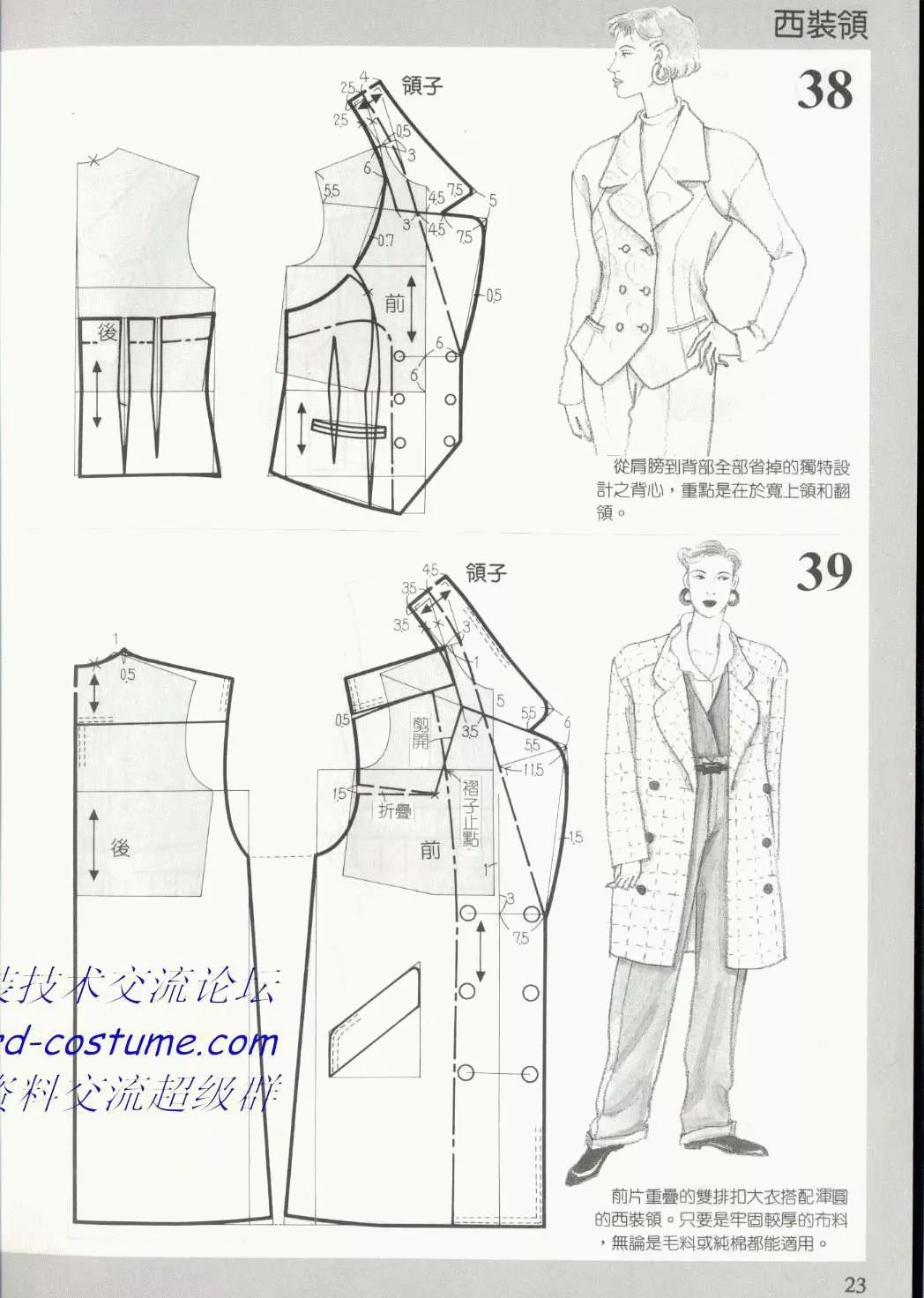服装制作 | 188种服装衣领的款式及图纸(上)