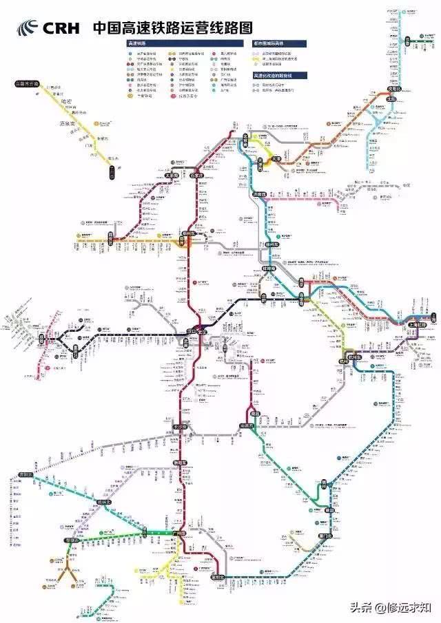 终于有人把全国高铁图画得像坐地铁一样方便