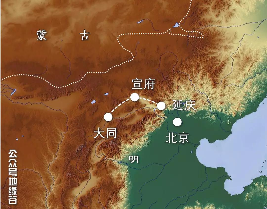 《边略》中记载"宣府边墙,东起昌平,延庆州界之火焰山,西屹山西大同