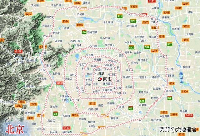 北京 六环人口_北京人口密度分布图