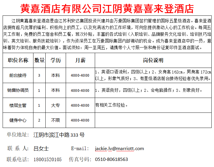 江阴招聘信息_江阴本周最新人才招聘信息(2)