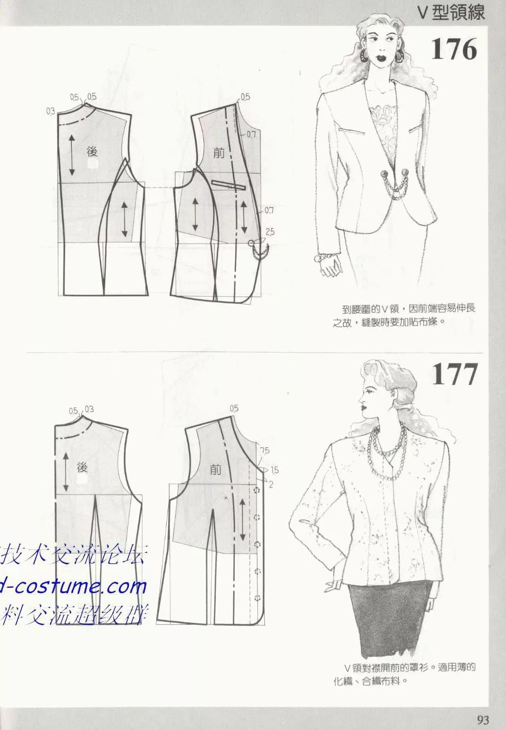 服装制作 | 188种服装衣领的款式及图纸(下)