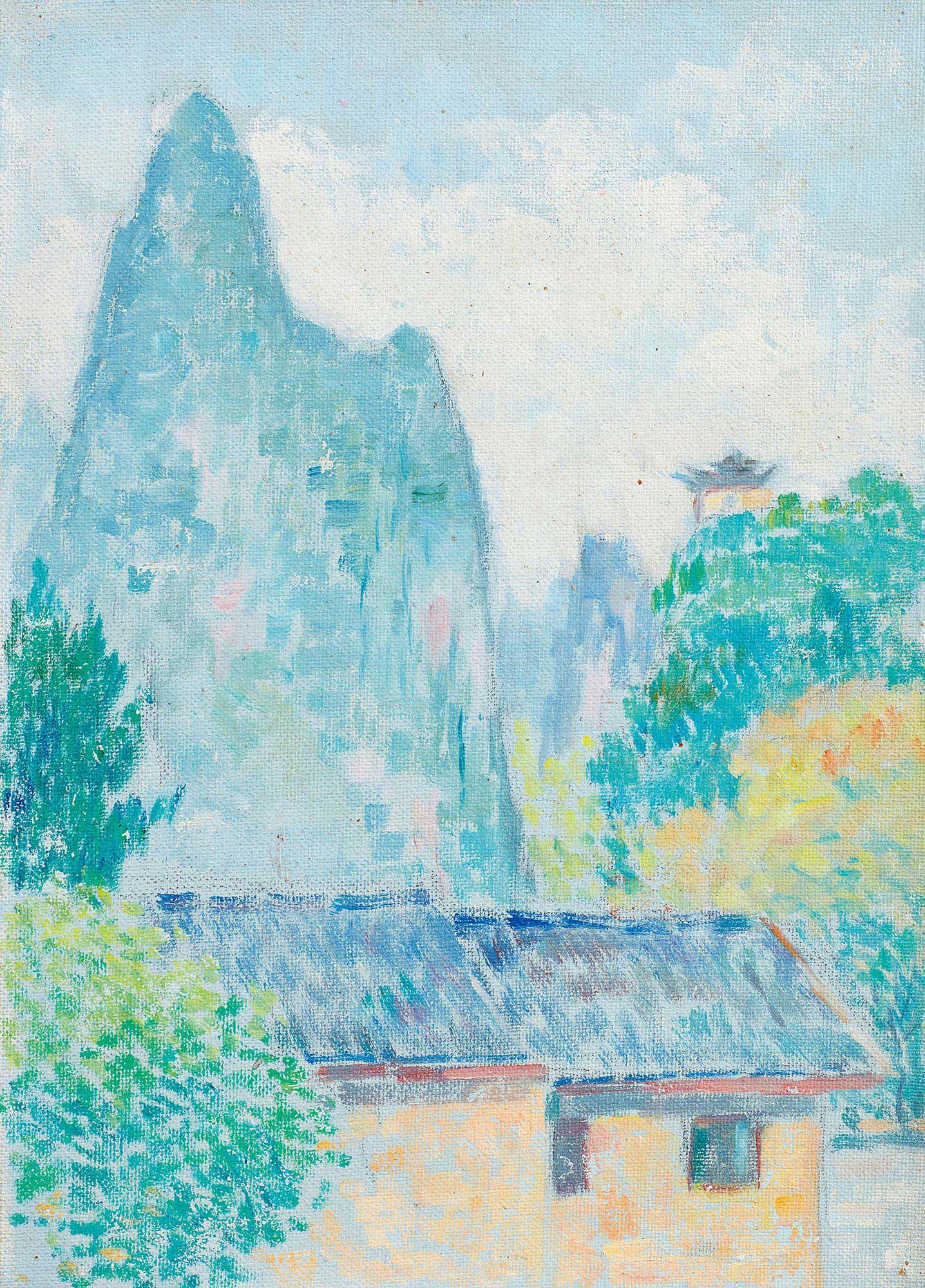 印象派 肉筆油彩画 作者不詳 791d8cbfdc80d66d844f705c922a2a